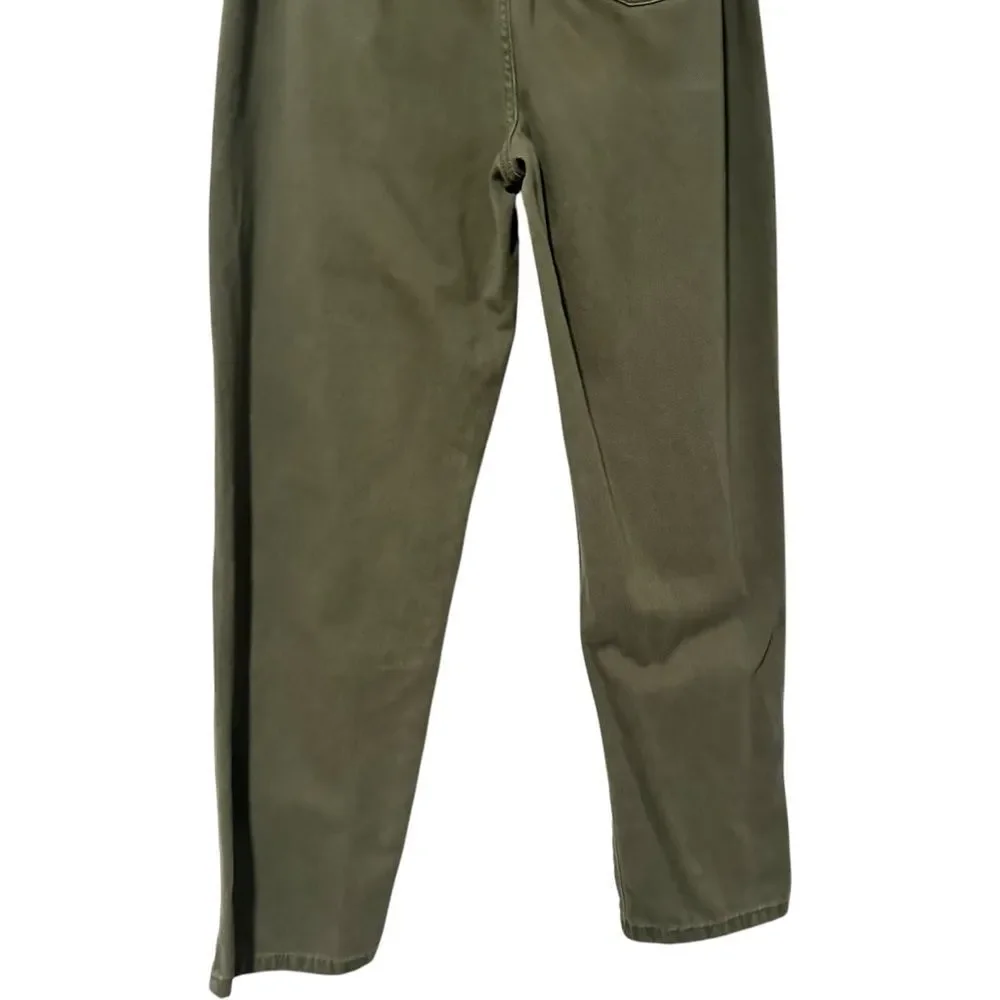 7 for all Man Kind Military Olive Green Cotton Paper bag‎ style Pants Sz 27 - Picture 7 of 10